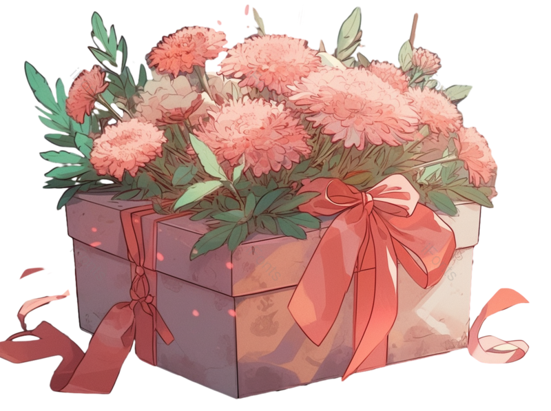 礼盒图片,蝴蝶结元素,鲜花PNG,免抠素材